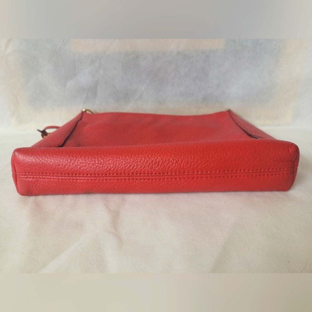 Henri Bendel Red Leather Chain Shoulder Bag - Picture 3 of 12